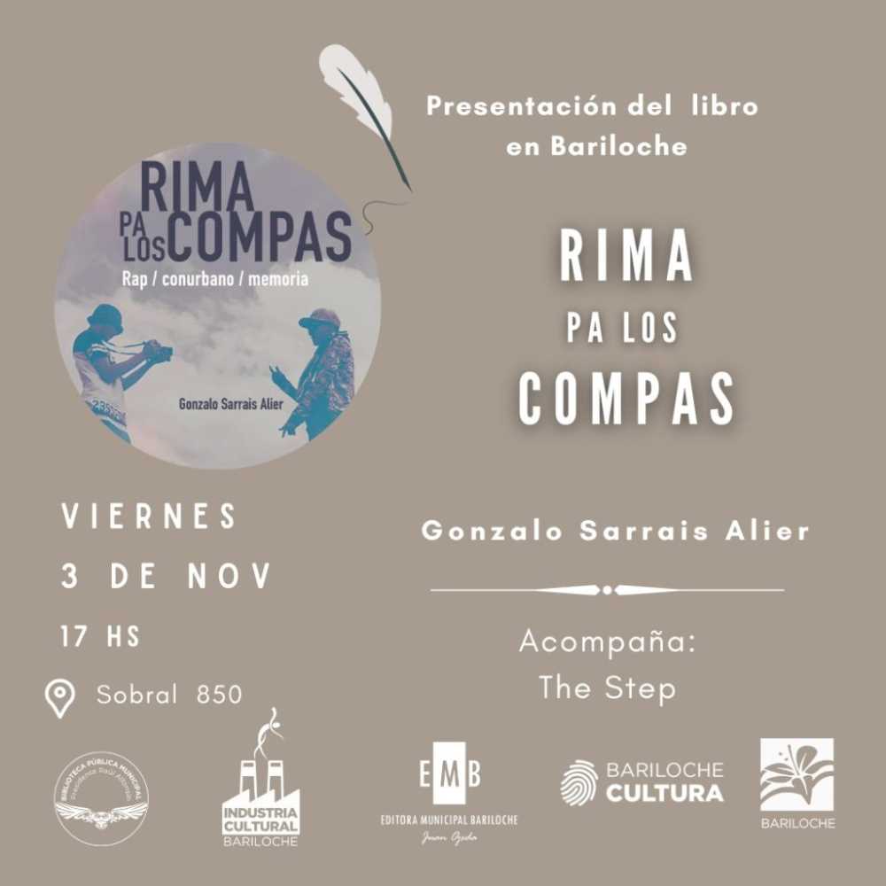 Hoy se presenta el libro “Rima pa los compas” de Gonzalo Sarrais Alier en la Biblioteca Municipal “Raúl Alfonsín”
