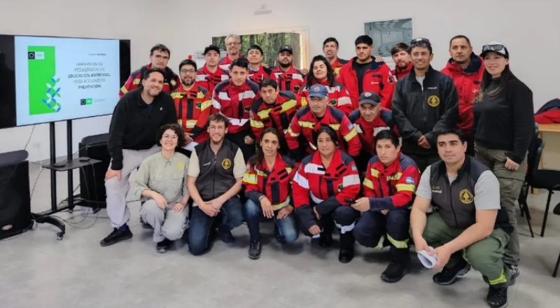 Trabajo interprovincial: Río Negro capacitó a brigadistas en Esquel
