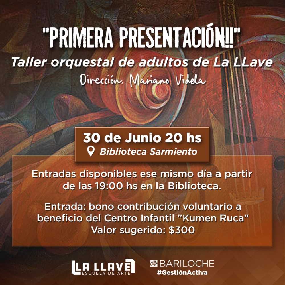 Este jueves será la primera presentación del Taller Orquestal de Adultos de la Escuela La Llave