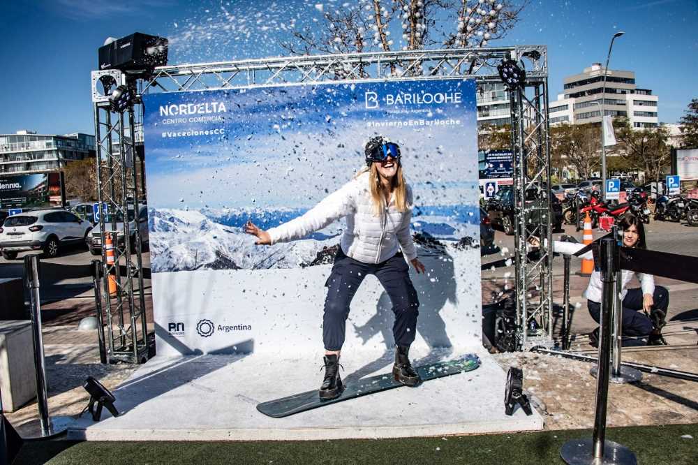 Bariloche no para de promocionarse: ahora hizo nevar en Nordelta