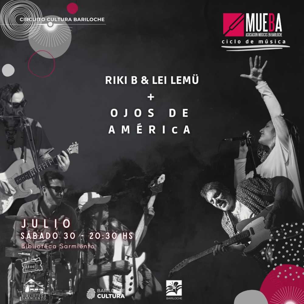 Continúan los ciclos de música de MUEBA: Riky B – Lei Lemu y Ojos de América en la Biblioteca Sarmiento