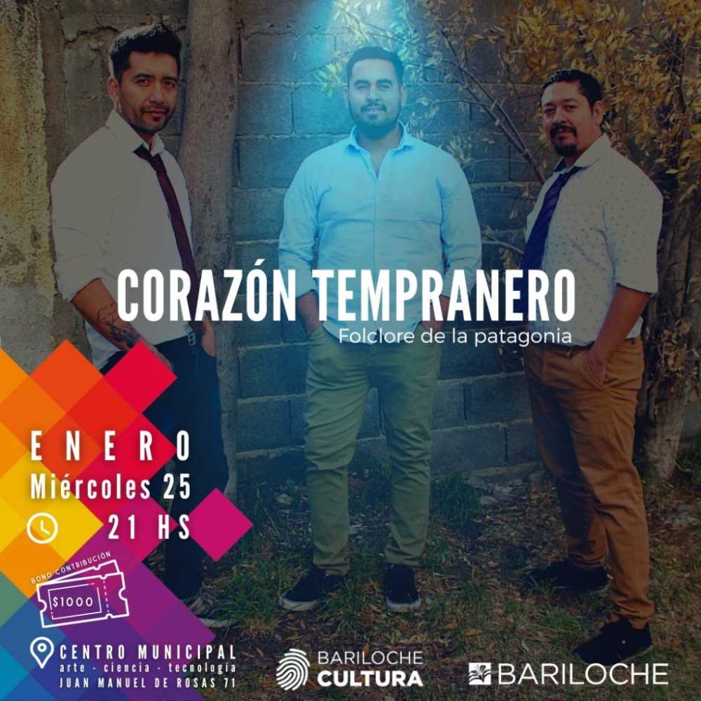 Esta noche, en el Centro Municipal de Arte, Ciencia y Tecnología: Corazón Tempranero