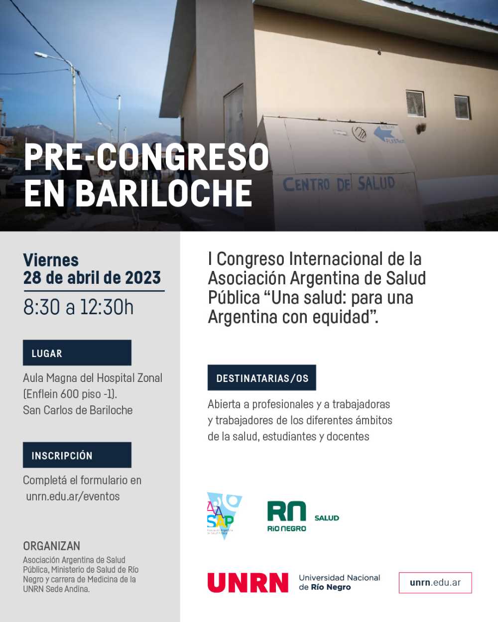 Jornada Pre Congreso de Salud Pública en Bariloche 