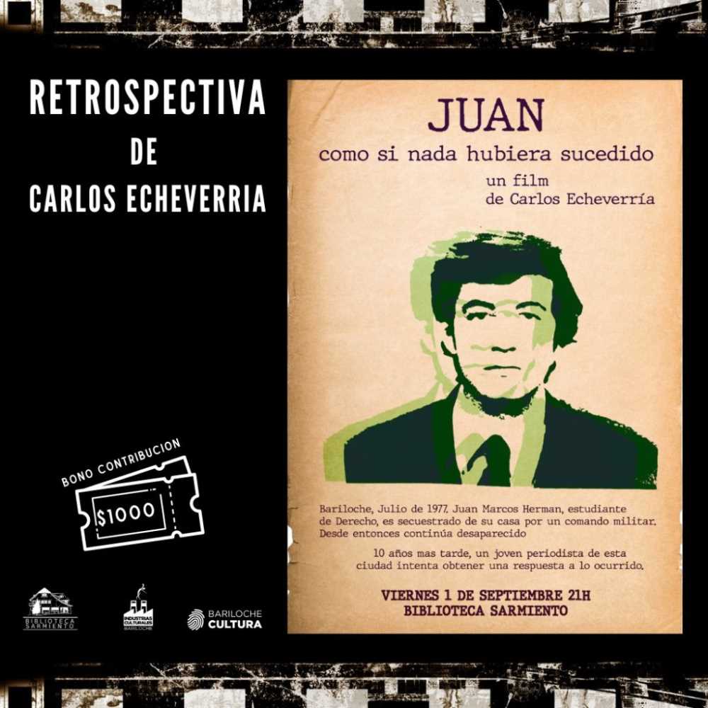 Retrospectiva, de Carlos Echeverría; este viernes en la Biblioteca Sarmiento