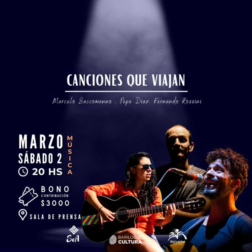 El sábado 2 de marzo a las 20 horas en la Sala de Prensa, SEA Produce presenta: “Canciones que Viajan”