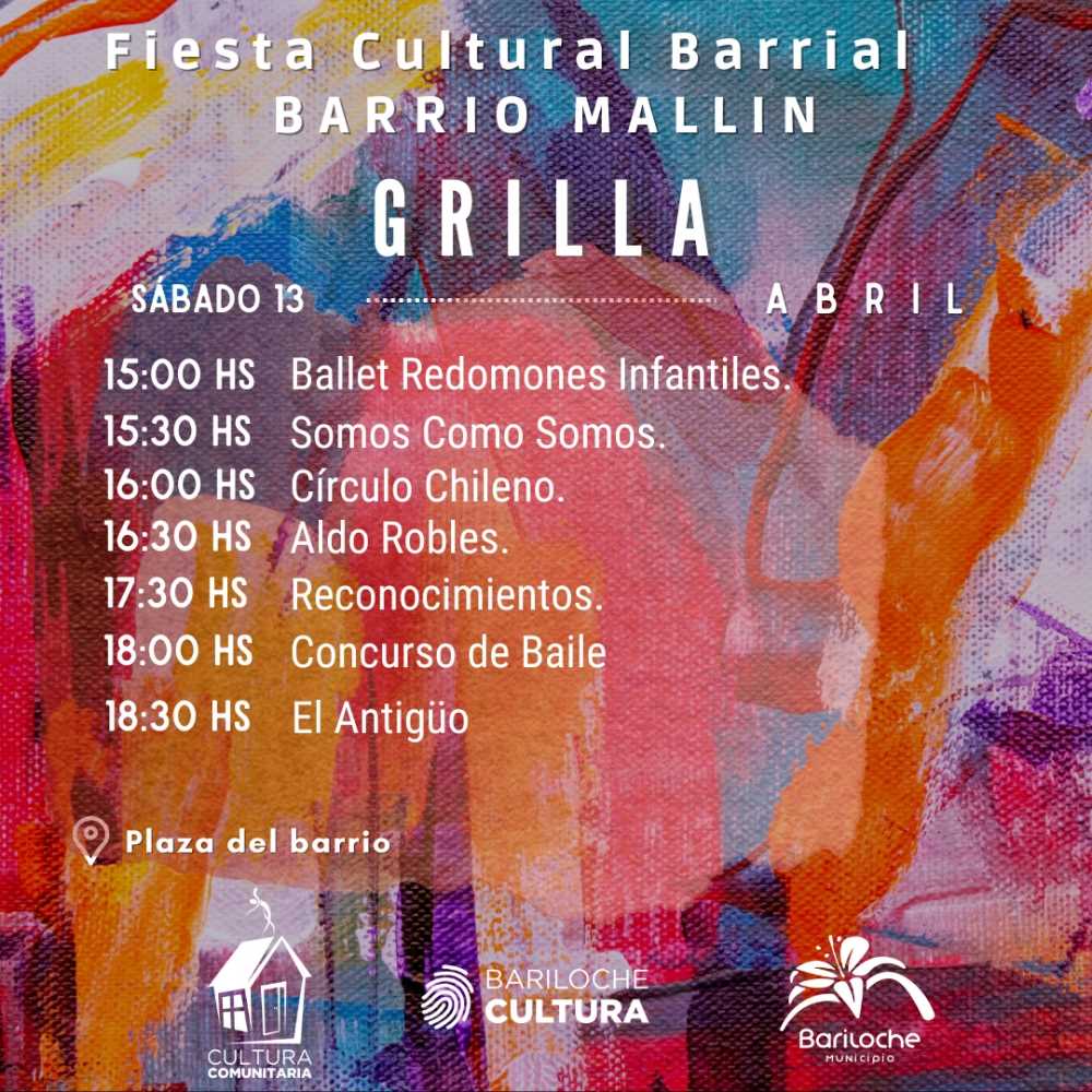 Imperdible: ¡Este sábado es la Fiesta Cultural Barrial en El Mallín!