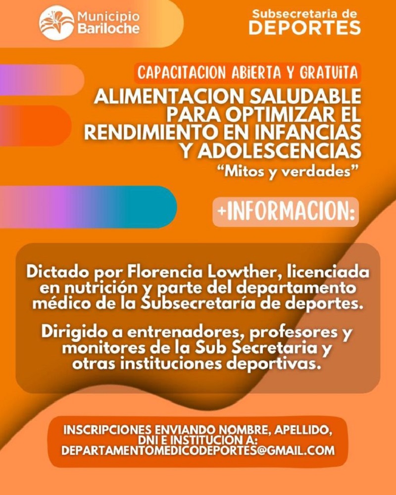 Alimentación saludable para jóvenes deportistas: una capacitación abierta que rompe mitos