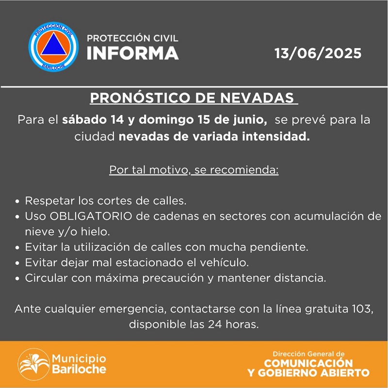 Pronóstico de nevadas para el fin de semana