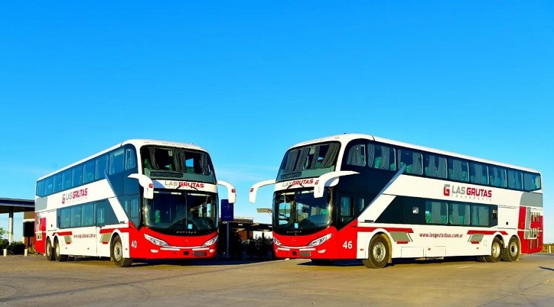 Provincia acompañó presentación de unidades adaptadas Transporte Las Grutas