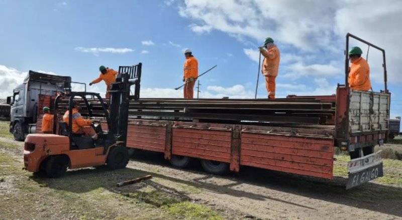 Tren Patagónico: llegó la tercera entrega de rieles
